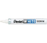 Pentel Marqueur permanent blanc X100W pointe ogive 2,2 mm blanc