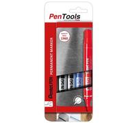 Pentel Marqueur Permanent N50, Pointe Ogive, Étui De 4