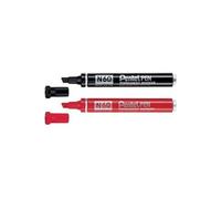 Pentel - Marqueur permanent N60, pointe biseautée, bleu