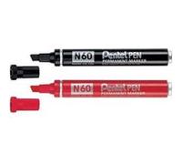 Pentel - Marqueur permanent N60, pointe biseautée, bleu Bleu G