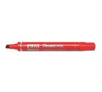 Pentel Marqueur permanent N60, pointe biseautée, rouge Rouge G