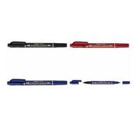 Pentel - Rotulador permanente (punta doble, 1 unidad), color negro