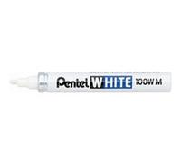 Marqueur permanent Pentel White 100W M pointe conique 3,9 mm
