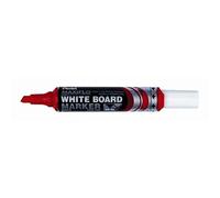 Pentel Maxiflo Green Label Marqueur pour Tableau Blanc à Pointe biseautée large Rouge