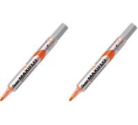 Pentel Maxiflo Green Label Marqueur pour Tableau Blanc à Pointe conique Orange (Lot de 2)