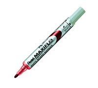 Pentel Maxiflo Lot de 12 Marqueurs effaçables à sec pour tableau blanc Pointe conique moyenne encre liquide Rouge