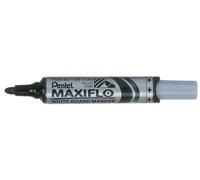 Pentel Maxiflo Lot de 12 marqueurs effaçables à sec tableau blanc Pointe ogive large Encre liquide Noire MWL5M-AO