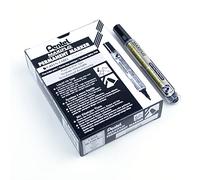 Pentel Maxiflo Lot de 12 marqueurs permanents Pointe ogive moyenne Encre Noire