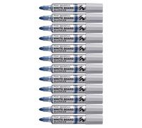 Pentel Maxiflo MWL5W-CX, Marqueur tableaux blancs pointe conique ultra-large, Bleu, Lot de 12