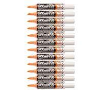 Pentel Maxiflo - MWL6 Lot de 12 Marqueurs effaçables à sec pour tableau blanc Pointe biseautée large- encre liquide Orange