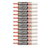 Pentel Maxiflo - MWL6M Lot de 12 Marqueurs effaçables à sec pour tableau blanc Pointe biseautée large-encre liquide rouge
