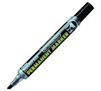 Pentel Maxiflo NLF60-AO Marqueurs permanents avec bouton poussoir réencreur, Pointe biseautée moyenne, Noir, Lot de 12