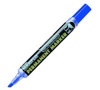 Pentel Maxiflo NLF60-CO Marqueurs permanents avec bouton poussoir réencreur, Pointe biseautée moyenne, Bleu, Lot de 12