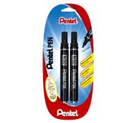 Pentel N50 Lot de 2 Marqueurs Permanent Pointe Conique Noir