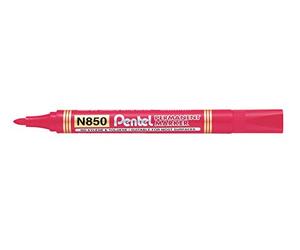 Pentel N850-B Lot de 12 Marqueurs permanents pointe conique moyenne Rouge