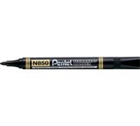 Pentel N850 Lot de 4 marqueurs permanents à pointe moyenne - Noir Pointe ogive moyenne. N850-A.