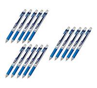 Pentel NEUF EnerGel Deluxe RTX rétractable liquide Stylo à encre gel, Ultra Micro Pointe 0,3 mm, Ligne fine, pointe aiguille, encre bleue Value Lot de 5 PACK OF 15