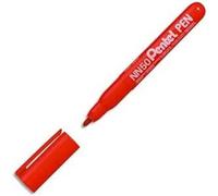 Pentel NN50/B-RGE NN50 Marqueur permanent Pointe ogive Corps plastique Rouge Lot de 12