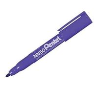 Pentel NN50/C-BL NN50 Marqueur permanent Pointe ogive Corps plastique Bleu Lot de 12