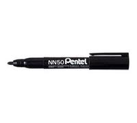 Pentel NN50 Marqueur permanent Pointe ogive Corps plastique Encre Noire Formule écologique Lot de 12