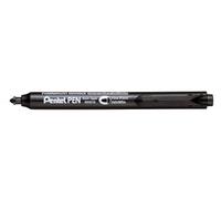 Pentel Marqueur permanent NXS15-A, à pointe ogive rétractable et rechargeable, noir