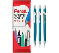 Pentel P200 Series Lot de 3 porte-mines automatiques HB dans une enveloppe emballage cadeau (P207 (0,7 mm)