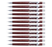 Pentel P203 Lot de 12 Porte-mines 0,3 mm avec Canon fixe 4 mm Corps Marron