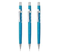 Pentel P207 Lot de 3 critériums rechargeables avec gomme Série P200 P207-C Noir 0,7 mm