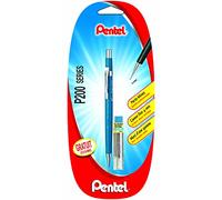 Pentel P207 Porte-mines 0,7 mm à canon fixe 4 mm Corps Bleu + 1 étui de mines offert