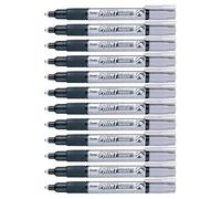 Pentel Paint Marker Lot de 12 Marqueurs permanents MMP20 Encre peinture Argent