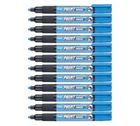 Pentel Paint Marker Lot de 12 Marqueurs permanents MMP20 Encre peinture Bleu Ciel