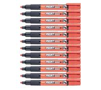 Pentel Paint Marker Lot de 12 Marqueurs permanents MMP20 Encre peinture Orange