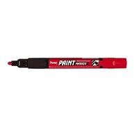 Pentel Marqueur permanent Paint Marker MMP20 – peinture couvrante, pointe conique moyenne – Rouge