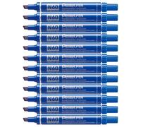 Pentel Marqueurs permanents N60 – Lot de 12 – Pointe biseautée – Encre bleue
