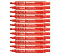 Pentel Pen Lot de 12 Marqueurs permanents N60 Pointe biseautée Encre rouge