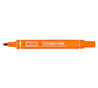 Pentel Pen Lot de 12 Marqueurs Permanents N50 Pointe Conique Encre orange