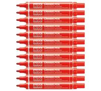 Pentel Pen N50 Lot de 12 Marqueurs permanents pointe conique moyenne, Rouge
