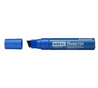 Pentel Pen N50XL-C Lot de 6 Marqueurs permanents pointe biseautée extra large Bleu