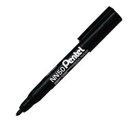 Pentel Pen NN50-A Marqueur permanent Pointe conique moyenne, Noir, Lot de 12
