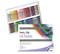 Pentel PHN4-50 Oil Pastels - Pack of 50 Mixed 50 Count (Pack of 1) Single