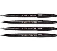 Pentel Pinceau pour peinture Rouge, schwarz | 4er Pack, 1