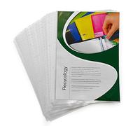 Pentel - Pochettes transparentes perforées de qualité supérieure - Pochettes en polyester - A4 - Ouverture par le haut - Lot de 50 - 50 % de contenu recyclé