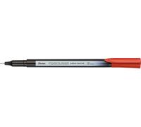 Pentel Pointliner Colour S40 Lot de 12 feutres à pointe fine Encre colorée, 0,4 mm, rouge