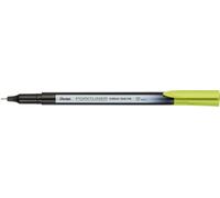 Pentel Pointliner Colour S40 Lot de 12 feutres à pointe fine Encre colorée, 0,4 mm, vert citron