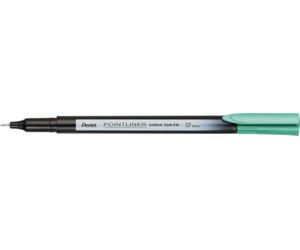 Pentel Pointliner Colour S40 Lot de 12 feutres à pointe fine - Encre colorée, 0,4 mm, vert mer