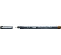 Pentel Fineliner Pointliner S20P-5SP – sépia, imperméable et résistant à la lumière, 0,5 mm, 1 pièce
