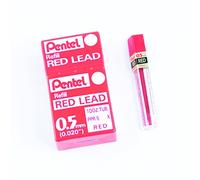 Pentel PPR Etuis de 12 mines rouges pour Porte-mines 0,5 mm Rouge