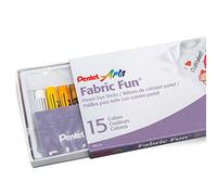 Pentel PTS-15 Boite de 15 Pastels pour Tissus Couleurs Assorties