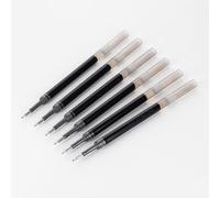 Pentel Recharge d'encre - pour stylo gel EnerGel, pointe aiguille 0,5 mm, encre fine, noire, lot de 6 recharges
