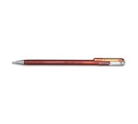 Pentel 23-k110 Dual métallique Hybrid Dual métallique Roller encre gel, Gel, 1 pièce, brillant 2 effets de couleurs différentes sur papier clair/foncé 0,5mm orange/met. gelb